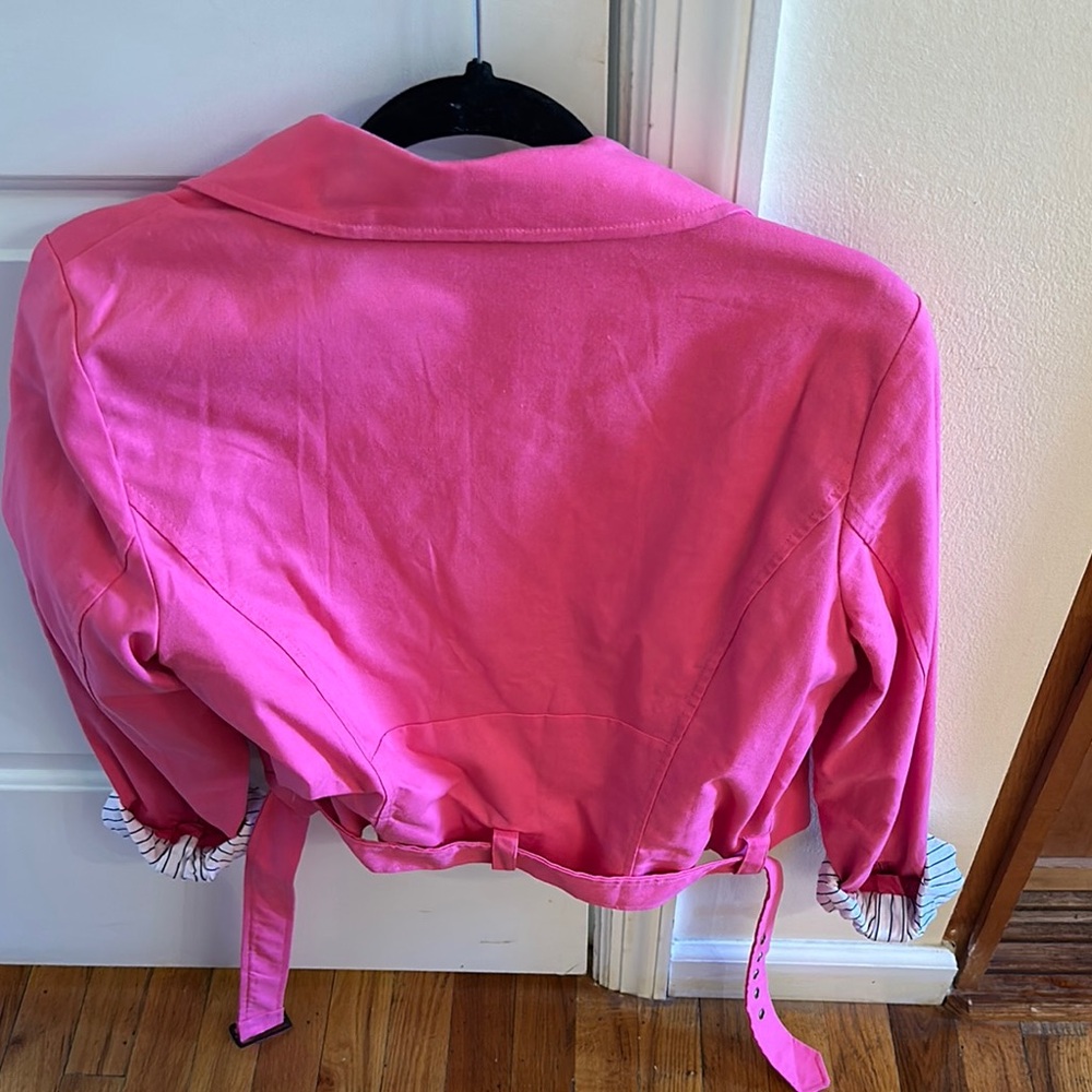Dolan Pink Jacket with Cropped Moto Style - Picture 2 of 3